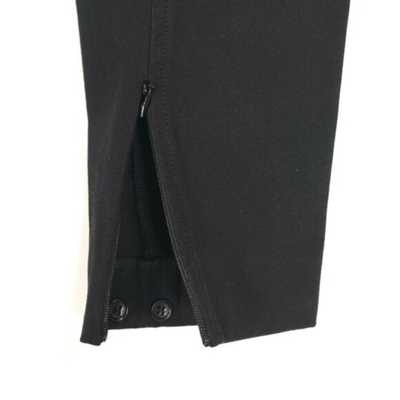 TORY BURCH Women's Dress Pants Size 10 Stretch Cotton Ankle Zip Black 1210-74820 - Picture 11 of 13
